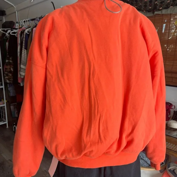 Jones New York Orange Bomber Jacket Zipper - Picture 5 of 14